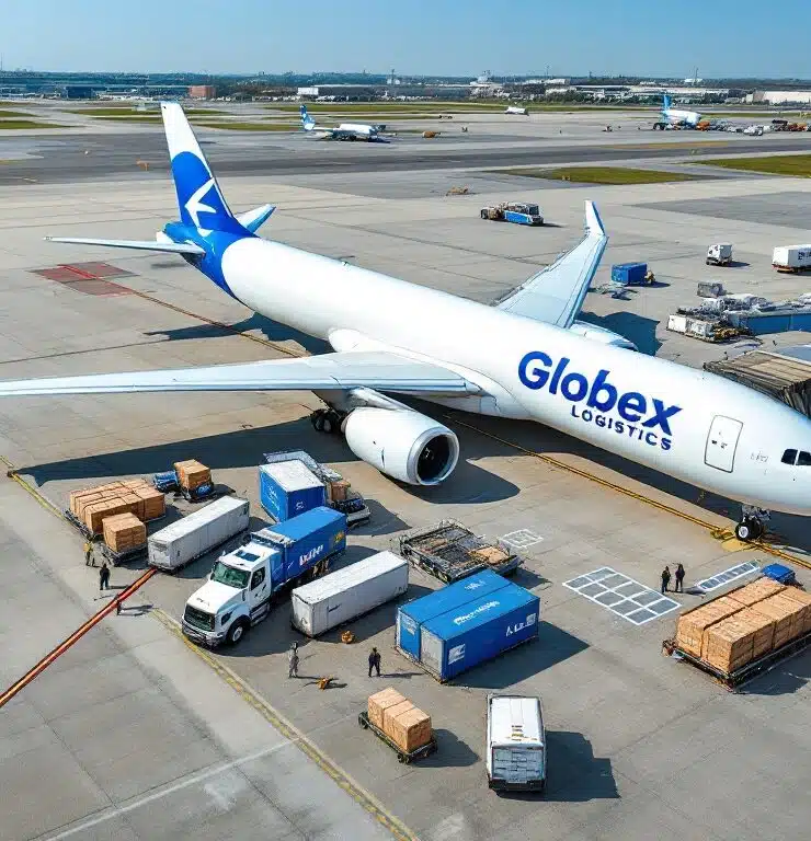 Air Freight 3 Cargo aircraft being loaded